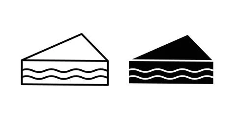 Cake-slice icon Illustration designs pack for Web Stock Illustration