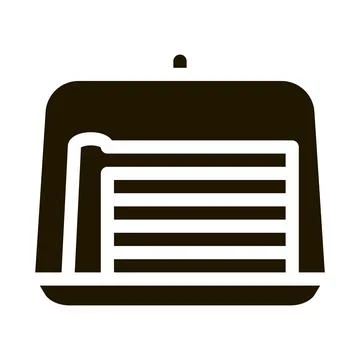 Cake slice icon Vector Glyph Illustration Stockillustratie