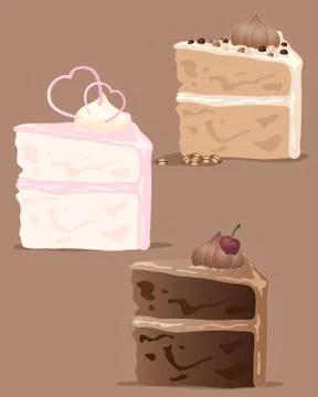 Cake slice Stock Illustration