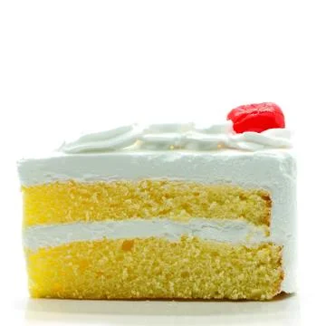 Cake slice isolated Stock Photos