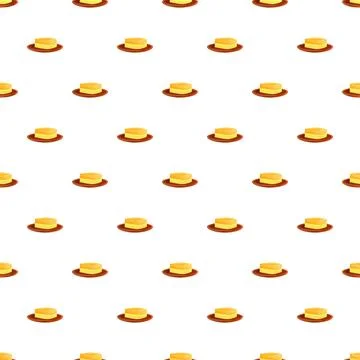 Cake slice pattern repeating dessert food background Stock Illustration
