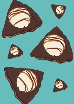 Cake Slices Background Stock-Illustration