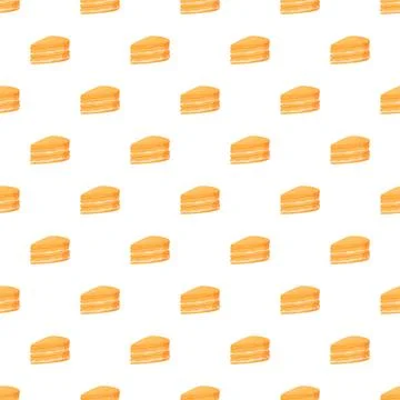 Cake slices creating a sweet seamless pattern Stock Illustration