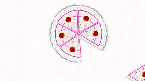 Cake Slices Forming Loop Stock Footage 331633845