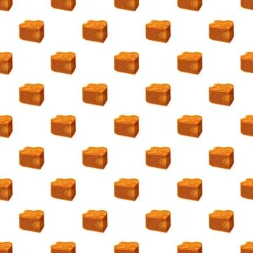 Cake slices forming a repeatable sweet food background Stock Illustration