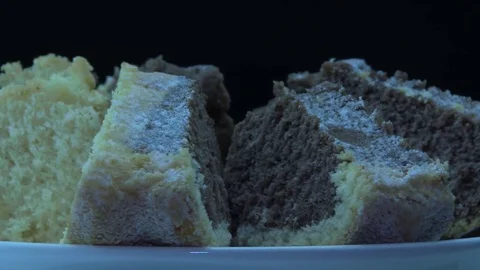 Cake slices rotation 스톡 동영상 82566051