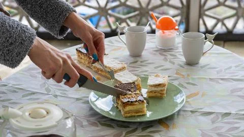 Cake in the snack Stock Photos