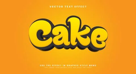 Cake Snack Style 3d editable Text effect イラスト素材