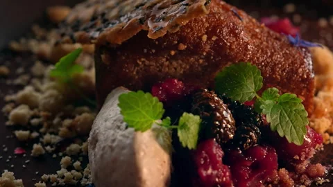 Cake soaked in syrup. Stock Footage 311264735