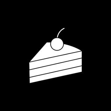 Cake solid icon, food drink elements Stock Illustration