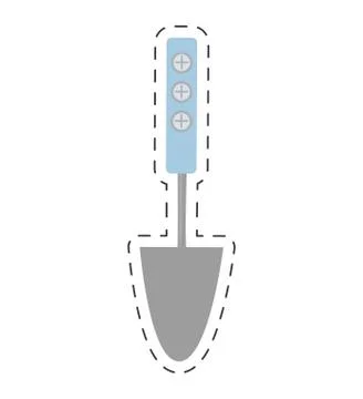 Cake spatula server cooking utensils cut line 스톡 일러스트