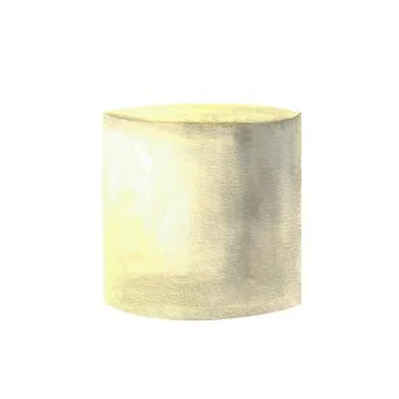 Cake sponge white cylindrical base. Soft and beige tones dessert, marshmallow Stock Illustration