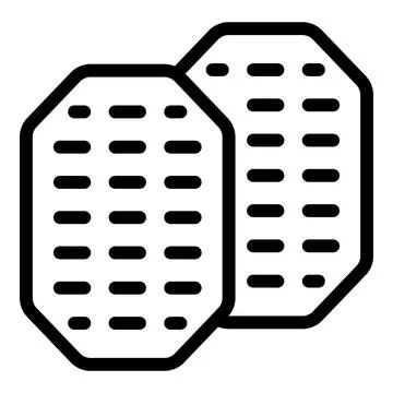 Cake square icon outline vector. Sugar grain イラスト素材