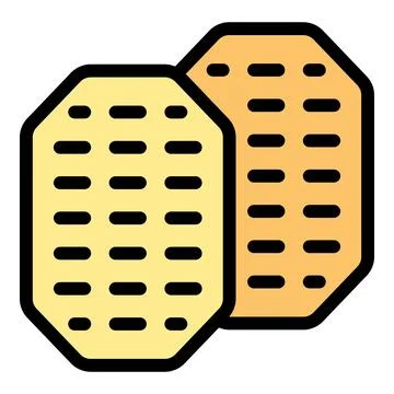 Cake square icon vector flat 스톡 일러스트
