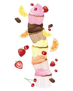 Cake stack Stock Illustration