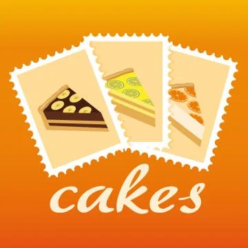 Cake stamps Illustrazione stock