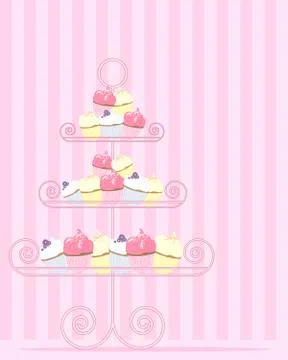 Cake stand Stock Illustration