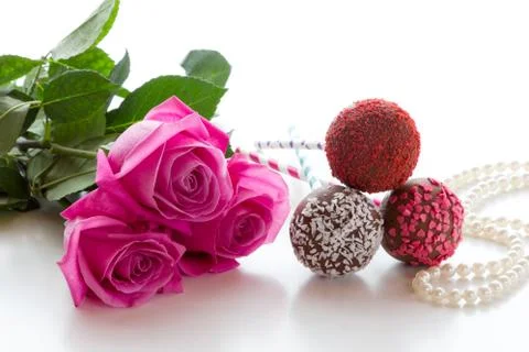 Cake on a stick Cake pops Stock Photos
