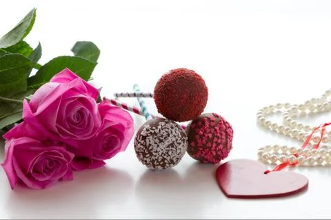 Cake on a stick Cake pops Stock Photos