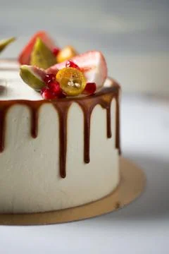 Cake with strawberries Stock Photos