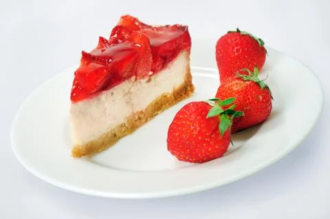 Cake with strawberry Stock Photos