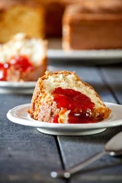Cake With Strawberry Stock Photos