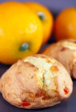 Cake with succade Stock Photos