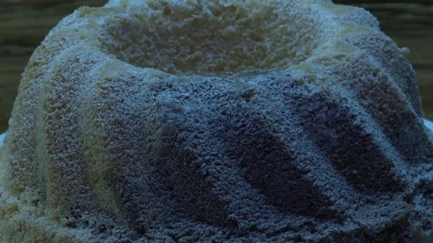 Cake with sugar powder Stock Footage 82229410