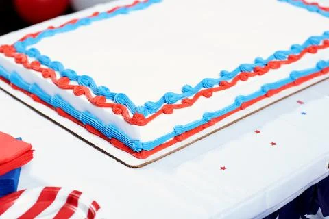 Cake on table at election rally Stock Photos