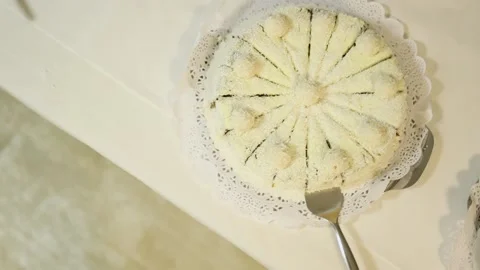 Cake on a table Stock Footage 268047879