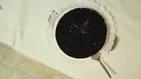 Cake on a table Stock Footage 268047935