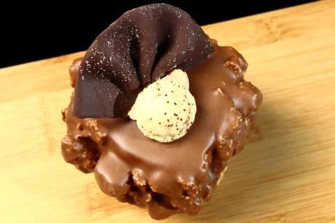 The cake on the table. The view from the top Stock Photos