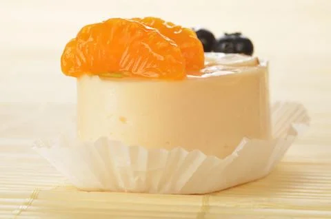 Cake with tangerines Stock Photos