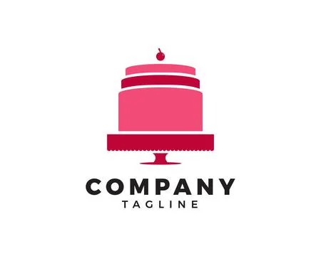 Cake tart illustration vector for bakery logo template Stock Illustration