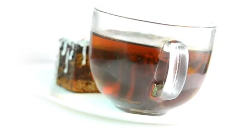 Cake with tea Stock-Footage 40272319
