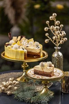 Cake with three layers Stock Photos