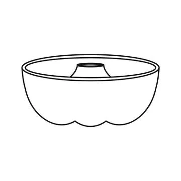 Cake tin utensil kitchen Ilustração Stock