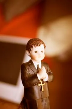 Cake topper Catholic communion Stock Photos