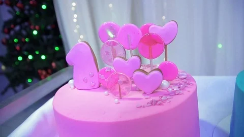 Cake for twins Stock Footage 101717421