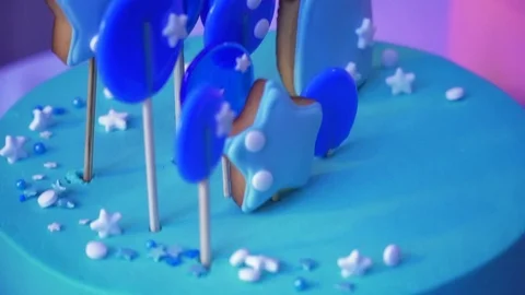 Cake for twins Stock Footage 101717452