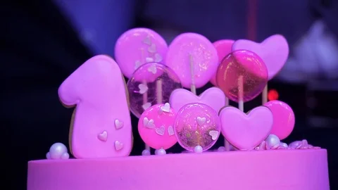 Cake for twins Stock Footage 101717503