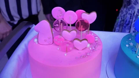 Cake for twins Stock Footage 101717596