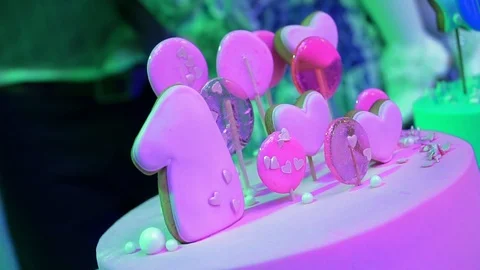 Cake for twins Stock Footage 101717794