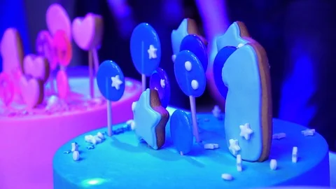 Cake for twins Stock Footage 101717843