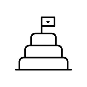 Cake USA flag icon. Simple line, outline vector elements of America icons for ui Stock Illustration