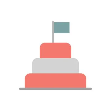 Cake USA flag icon. Simple color vector elements of America icons for ui and ux Stock Illustration