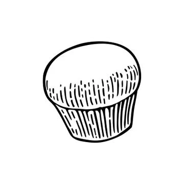 Cake. Vector black hand drawn vintage engraving Stockillustratie