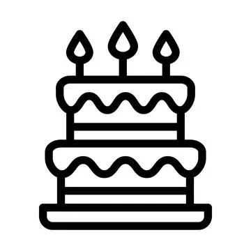 Cake Vector Icon Design Illustration Illustrazione stock
