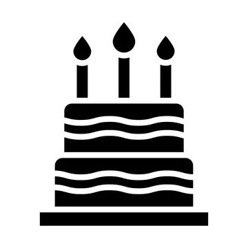 Cake Vector Icon Design Illustration Stock Illustration