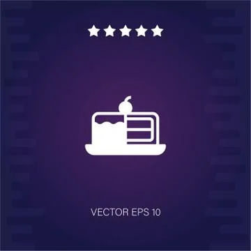 Cake vector icon Illustrazione stock